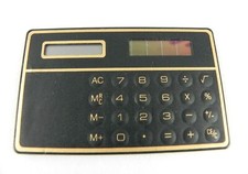 Piccola mini calcolatrice a energia solare tascabile vintage anni 80 90 ufficio