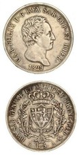 Regno di Sardegna 5 lire Carlo