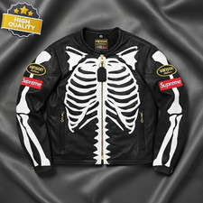 Giacca pelle moto Supreme x