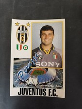 cartolina ufficiale Angelo Peruzzi juventus anni 90 con stadio delle alpi