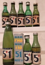 Liquori stock 8 mignon tutte diverse Pastis 51 Francia France anni ’60 ‘70