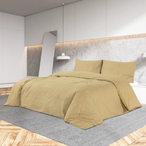 Set copripiumino taupe 100 - set, 100%