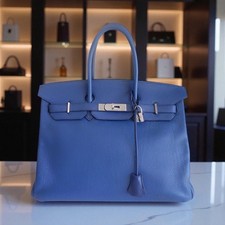 Borsa Hermes Birkin 35 blu