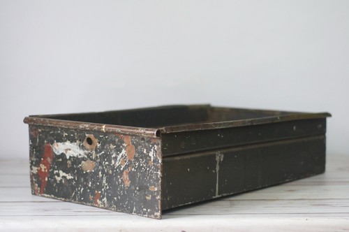 Cassettiera vintage metallo - vintage, in