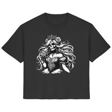 T-shirt teschio gotico donna