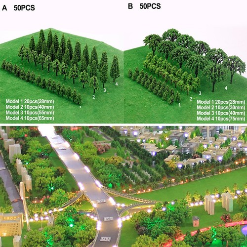 50pcs miniatura alberi modello - miniatura,