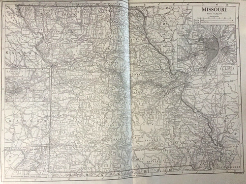 Antica mappa missouri usa - antica,