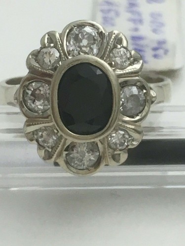 Anello oro bianco - in, con