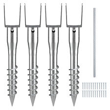 VEVOR Ancoraggio da Terra Avvitabili Palo Modello U 100 x 70 x 700 mm 4 Pezzo