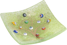 Svuotatasche Albero Della Vita in Vetro Di Murano Murrine E Oro Idea Regalo Piat