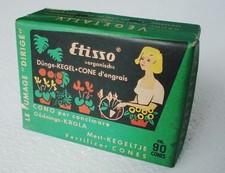 VECCHIA SCATOLA CONI FERTILIZZANTE ETISSO CARTONE DUNGE KEGEL PIANTE FIORI VUOTA