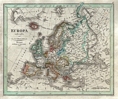 Europa originale incisione - originale,