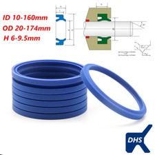 Guarnizioni Asta U-Cup Doppio Labbro Antipolvere Cilindro Idraulico Albero Pistone ID 10-160mm