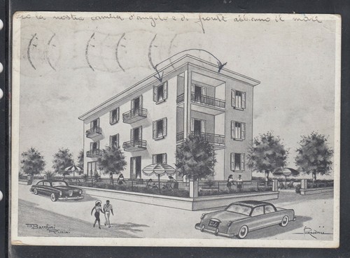 Cartolina rimini pensione - cartolina,