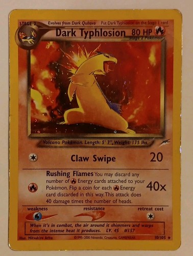 Dark typhlosion 105 - typhlosion, neo