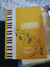 Manuale d'uso organo Hammond originale - modello J-200 vintage. Guida manuale. Vintage