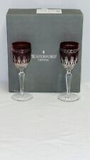 Waterford Crystal CLARENDON RUBY 6" CALICI CORDIALI con SCATOLA *COPPIA*