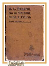 REPERTORIO DI MATEMATICHE E FISICA ELEMENTARI 1914 Giusti libro tascabile antico