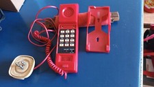 vintage red wall phone