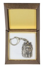 Yorkshire Terrier III - Portachiavi In Argento Con Cane In Un Regalo