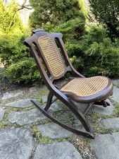 c1869 Dondolo Bambino/Bambola, Originale Pieghevole Noce Eastlake Vittoriano Antico