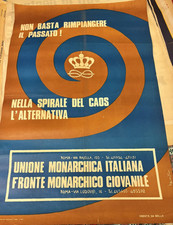 Manifesto anni  80’  ITALIA-“MONARCHIA”Savoia -UMI-FMG-
