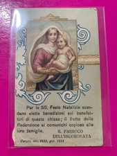 SANTINO HOLY CARD APRIBILE CON CALENDARIO DEL 1934 - RIF. 11291