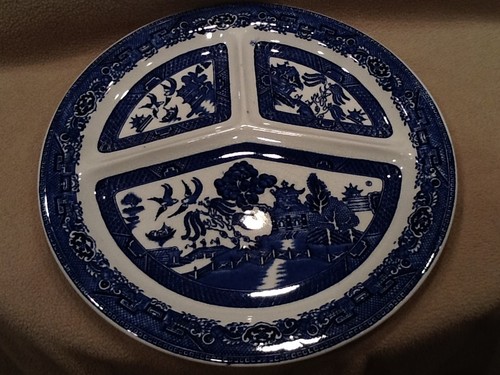 Piatto diviso blu salice grill - blu,