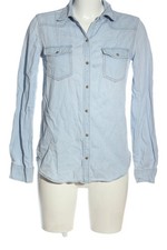 ZARA BASIC Camicia denim Donna Camicia elegante Taglia IT 38 blu stile casual