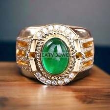 Anello uomo smeraldo taglio