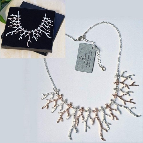 Collana con ramo placcato - , oro