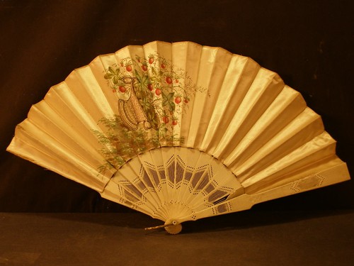 Antique silk strawberry hand - antique,