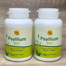 NATURE & PARTAGE Psyllium bio Régule le transit 2 X120 gélules – 05/28