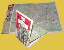 Heimatkarte der Schweiz Carta geografica Svizzera Cantoni stemmi fiori patria