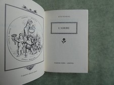 l'Amore Stendhal Ferini ed. Ginevra 1975