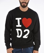 felpa dsquared2 uomo Taglia L Nero