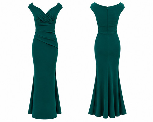 Maxi abito verde smeraldo - verde, di