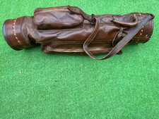 Antica borsa da golf tutta in pelle anni 30/40 circa - alta 32"