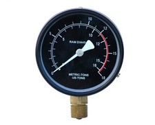 Manometro ricambio 12t pressa officina corpo acciaio inox idraulico 1kbar W0985