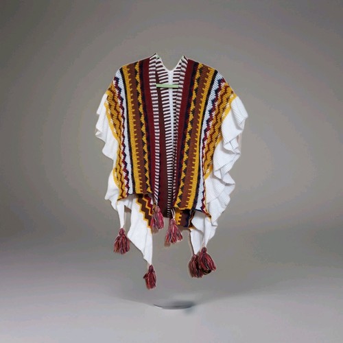 Poncho mantello maglia