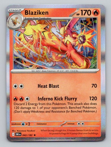 Blaziken 042 182 raro - blaziken, 042/182