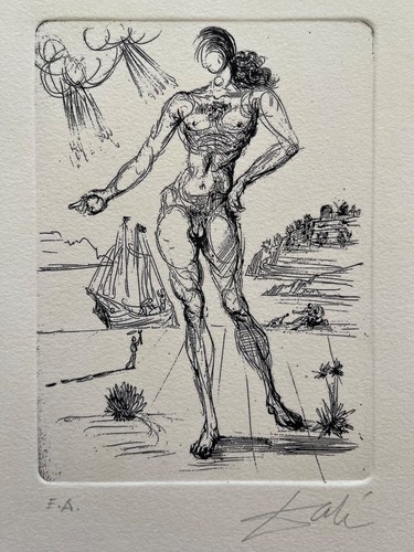Salvador dali etching - salvador,