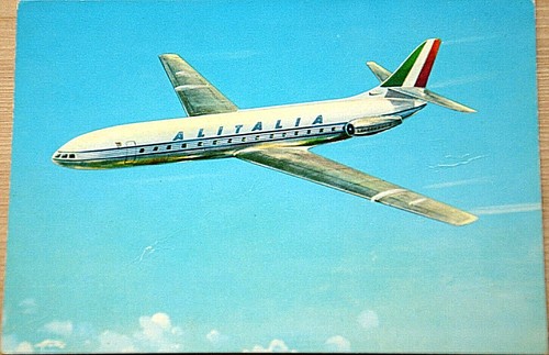 41111 cartolina aereo alitalia - cartolina,