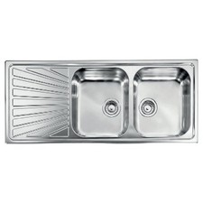 CM Lavello 2 vasche (116x50cm) COMETA Inox Satinato 011447DCSSX