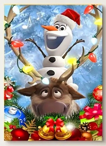 Quadro diamante disney - disney, olaf