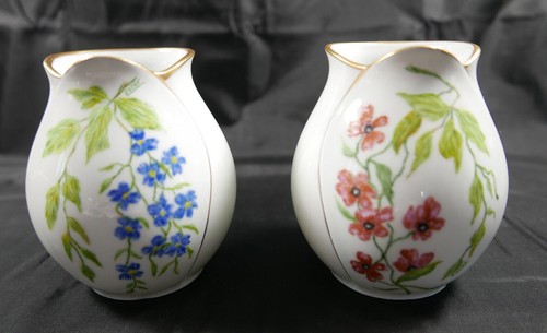 Vintage coppia vasi porcellana - vintage,