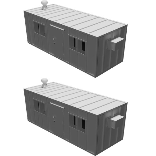 Modellino ufficio container - ufficio,