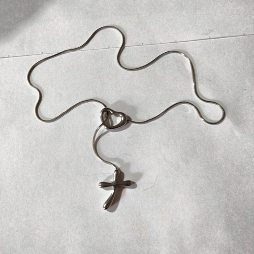 Collana vintage cuore croce - collana, e
