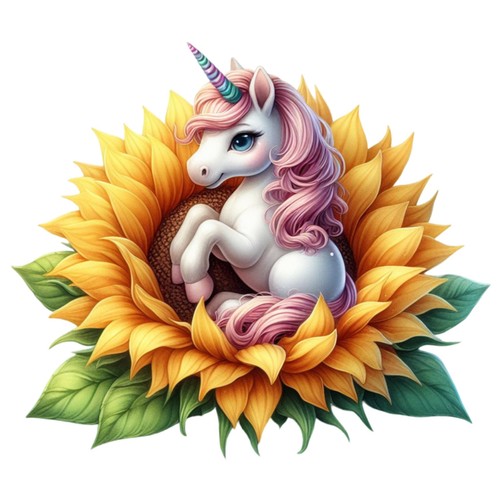 Adesivi girasoli unicorno - girasoli,
