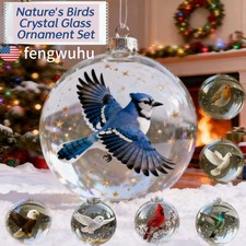 Set Ornamento Vetro Cristallo